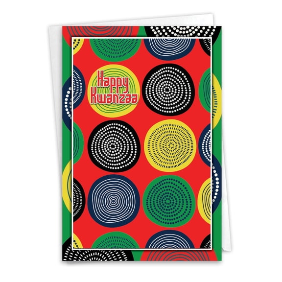 NobleWorks Kwanzaa Card - African Circles - 1 Card - C3272AKWG
