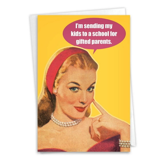 NobleWorks Mother's Day Greeting Card with 5 x 7 Inch Envelope (1 Card) Gifted Parents Mother'S Day Joke Greeting Card 0215