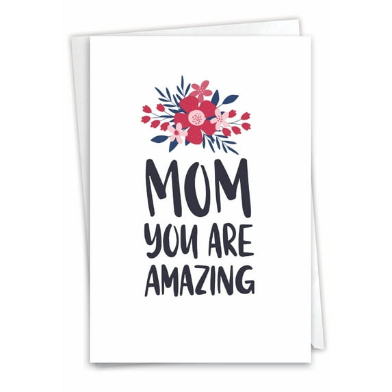 NobleWorks Mother's Day Greeting Card with 5 x 7 Inch Envelope (1 Card) Mom Amazing Mom - Amazing Day C10351BMDG