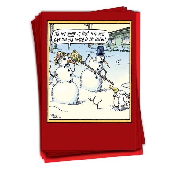 NobleWorks, Not Worth It - 36 Funny Christmas Cards Boxed - Bulk Set, B5853-36