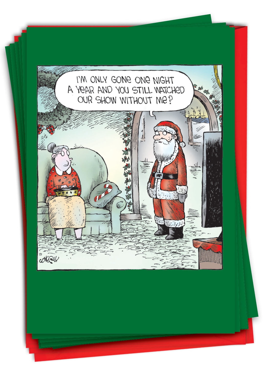 NobleWorks, Our Show 12 Funny Christmas Cards Boxed Bulk Set