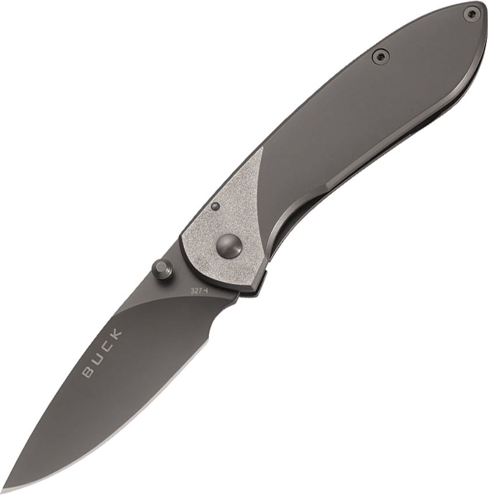 Buck Knives 327 Nobleman Folding EDC Knife, 2-5/8” Pocket Knife Blade, Titanium, 2.6 oz