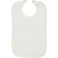 thumbnail image 1 of Nobles 6 Terry Adult Bibs/Clothing Protector with Vinyl Barrier Size 18" x 30" Adjustable Snap Closure - by Nobles Health Care Product Solutions (White with Green Backing), 1 of 2