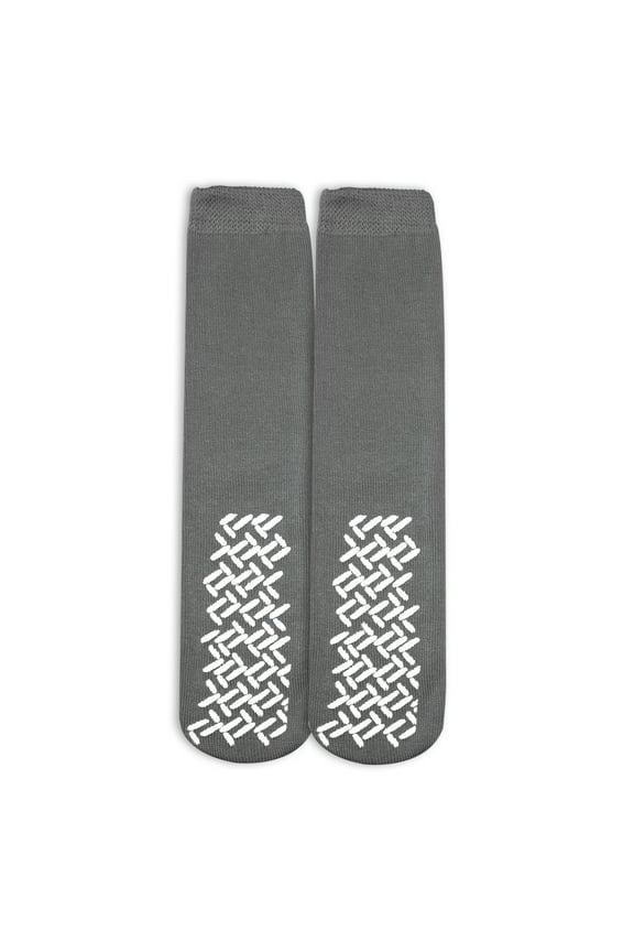 Nobles Assorted Anti Skid/ No Slip Hospital Gripper Socks, Great for adults, men, women. Designed for medical hospital patients but great for everyone (1 Pair Grey)