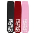 thumbnail image 1 of Nobles Assorted Anti Skid/ No Slip Hospital Gripper Socks, Great for adults, men, women. Designed for medical hospital patients but great for everyone (3 Pairs Black, Red, & Pink), 1 of 2