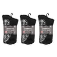 thumbnail image 1 of Nobles Assorted Diabetic Anti Skid/ No Slip Hospital Gripper Socks, Great for adults, men, women. Designed for medical hospital patients but great for everyone (Black Skid 2, 13-15), 1 of 5