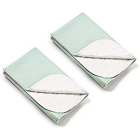 Nobles Washable / Reusable Bedpads Underpads 35 X 80 Heavyweight Soaker 2 Pack Green