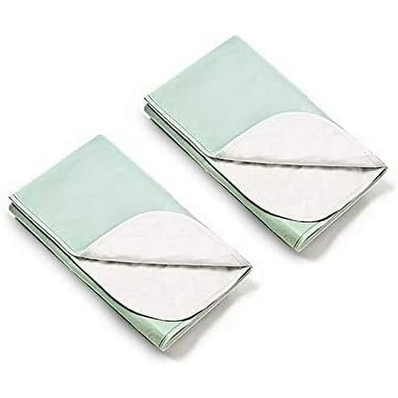 Nobles Washable / Reusable Bedpads Underpads 40 X 36 Heavyweight Soaker 2 Pack Green