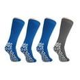 thumbnail image 1 of Nobles XXXL Extra Wide Bariatric Non Skid Slipper Socks for Swollen Feet and Edema -XXXL Extra Wide (4 Pairs 3 Blue 1 Gray), 1 of 6