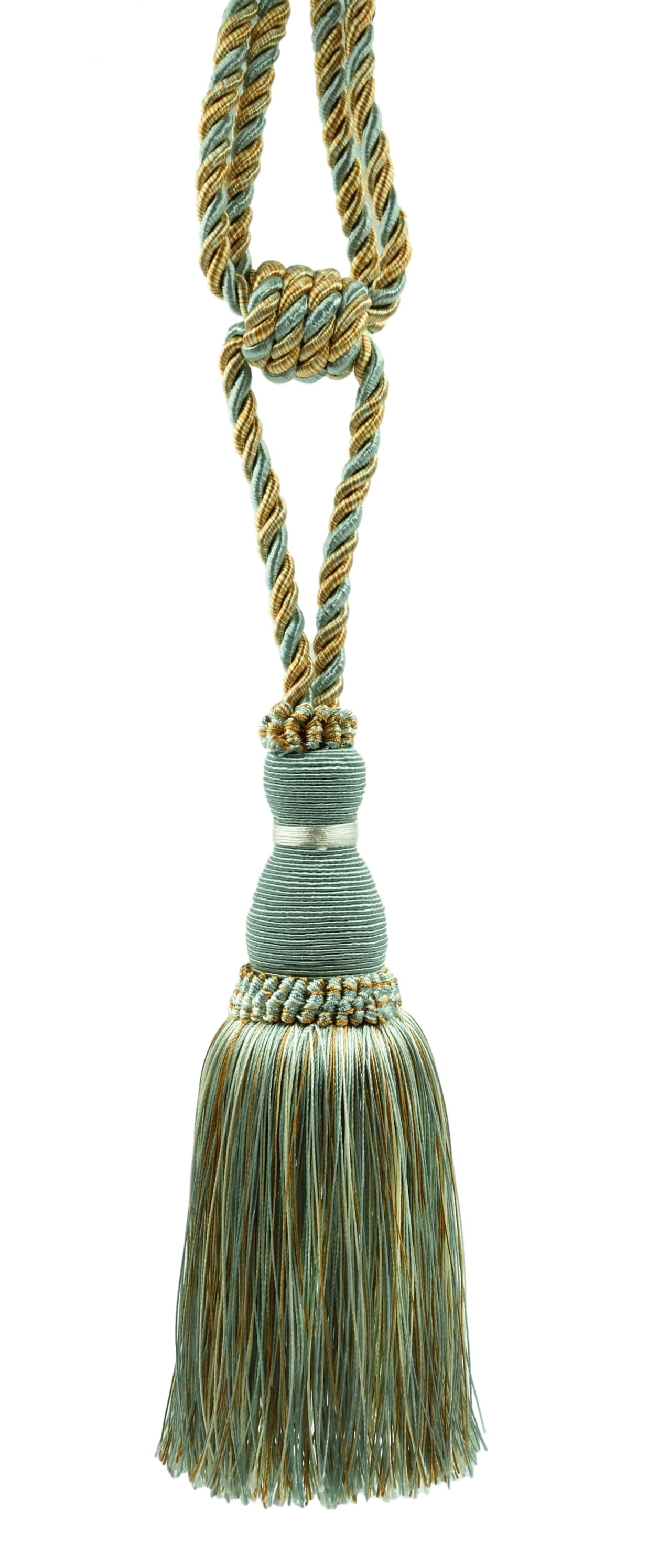 D??COPRO Noblesse Collection Lip Cord - 7/16 Inch Decorative Rope Trim In Island Breeze Colors For Pillows & Home Decor