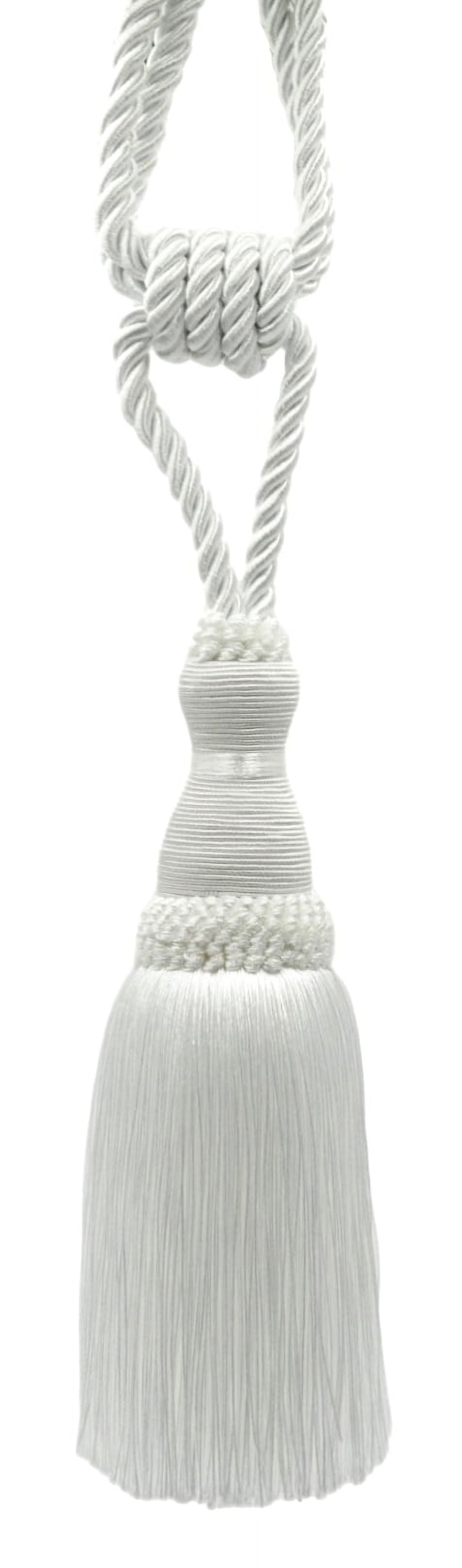 DECOPRO Elegant Curtain & Drapery Tassel Tieback With Decorative Hand Crocheted Design Length 8 35 Spread Tbe8 Aqua Medley Blue El17 Green Blue Teal Turquoise Blue