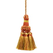 Noblesse Collection Elegant Hand Crafted 4 10cm Key Tassel, 3 7.5cm Loop # NKT,, Rust Medley #07H Copper, Olive Green Sold Individually