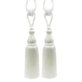 thumbnail image 1 of DECOPRO Elegant Large Tassel Tieback for Curtains & Draperies, Tassel Length 12" (30.5cm), Spread 30" (76cm) # TBH15, Pure White #A1 (Bright White) Set of 2, 1 of 3