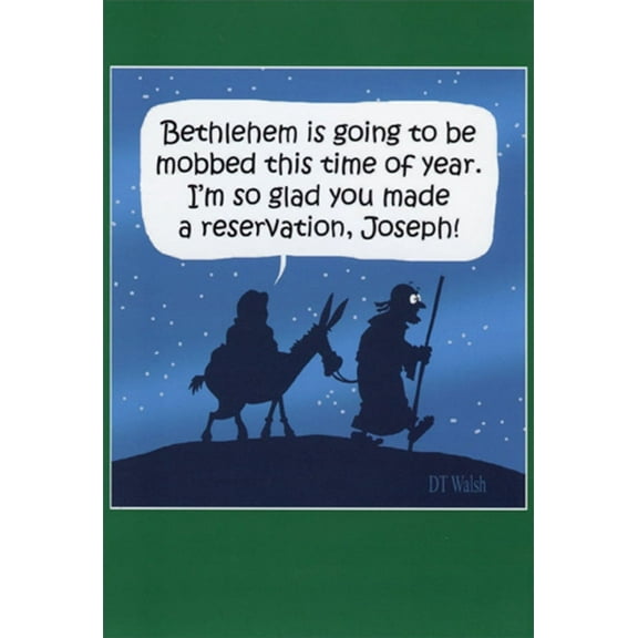 Nobleworks Bethlehem : So Glad You Made a Reservation Humorous : Funny Christmas Card (1 card/1 envelope)