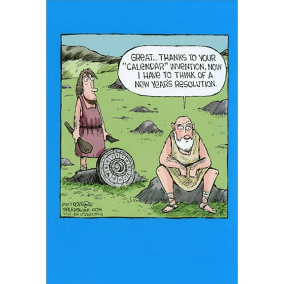 Nobleworks Calendar Invention Dave Coverly Humorous / Funny New Year Card (1 card/1 envelope)