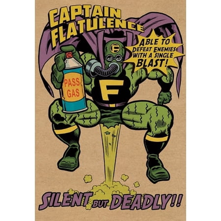 Nobleworks Captain Flatulence Funny / Humorous Dan Collins Birthday Card