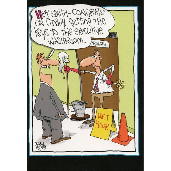 Nobleworks Executive Washroom Funny / Humorous McCoy Bros Congratulations Card