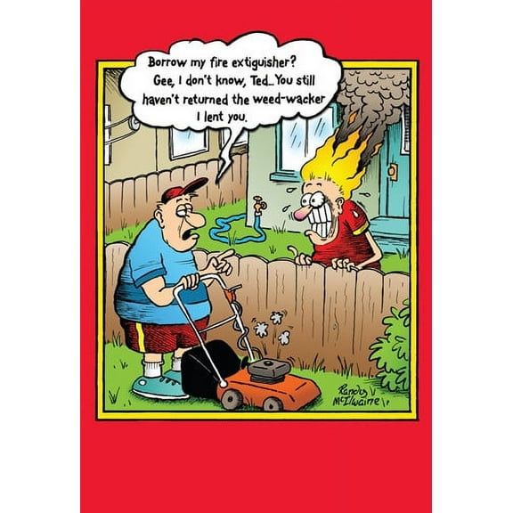 Nobleworks Fire Extinguisher Funny / Humorous Birthday Card
