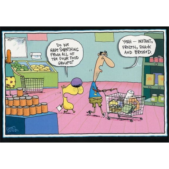 Nobleworks Four Food Groups Funny / Humorous McCoy Bros Birthday Card