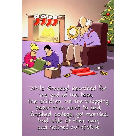 Nobleworks Grandad Gift Wrapping Funny / Humorous Christmas Card (1 ...