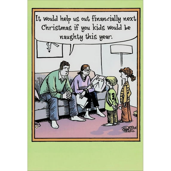 Nobleworks Help Us Out Funny / Humorous Christmas Card (1 card/1 envelope)