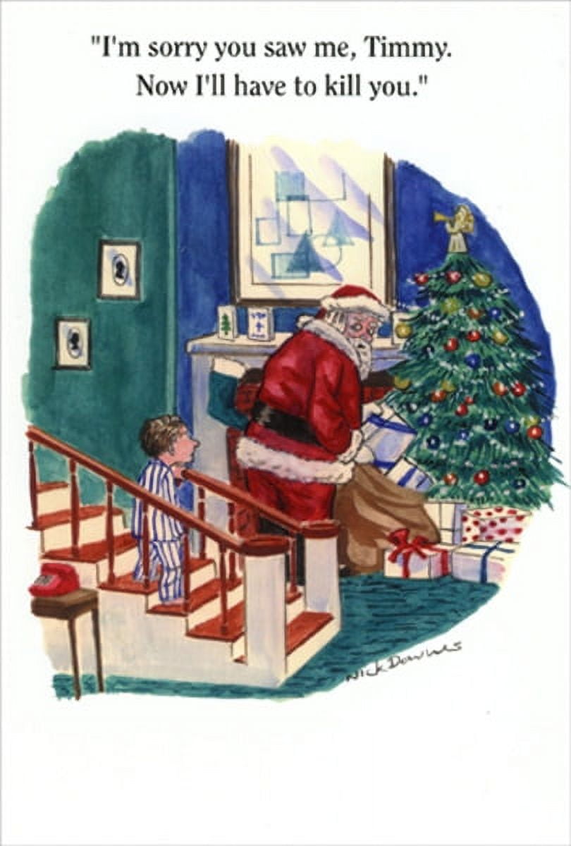 Nobleworks I'm Sorry Timmy Humorous / Funny Nick Downes Christmas Card (1 card/1 envelope)
