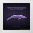 thumbnail image 1 of Nobleworks, Inc. 12x12 White Modern Wood Framed Museum Art Print Titled - Whaleprint 2, 1 of 4