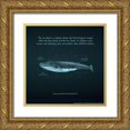 thumbnail image 1 of Nobleworks, Inc. 15x15 Gold Ornate Wood Framed with Double Matting Museum Art Print Titled - Whaleprint 3, 1 of 4
