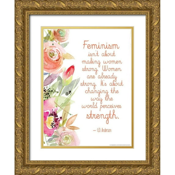 Nobleworks, Inc. 25x32 Gold Ornate Wood Framed with Double Matting Museum Art Print Titled - Inspired 3