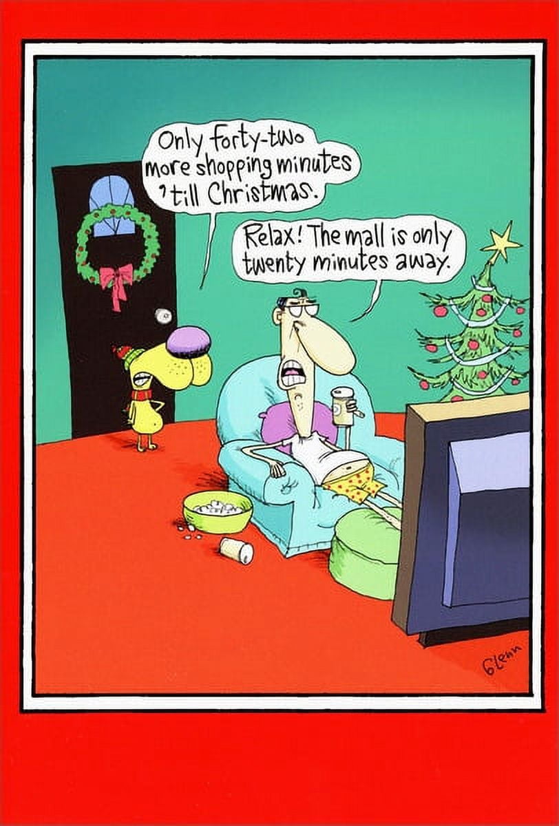 Nobleworks Last Minute Shopping Funny / Humorous Christmas Card (1 card ...