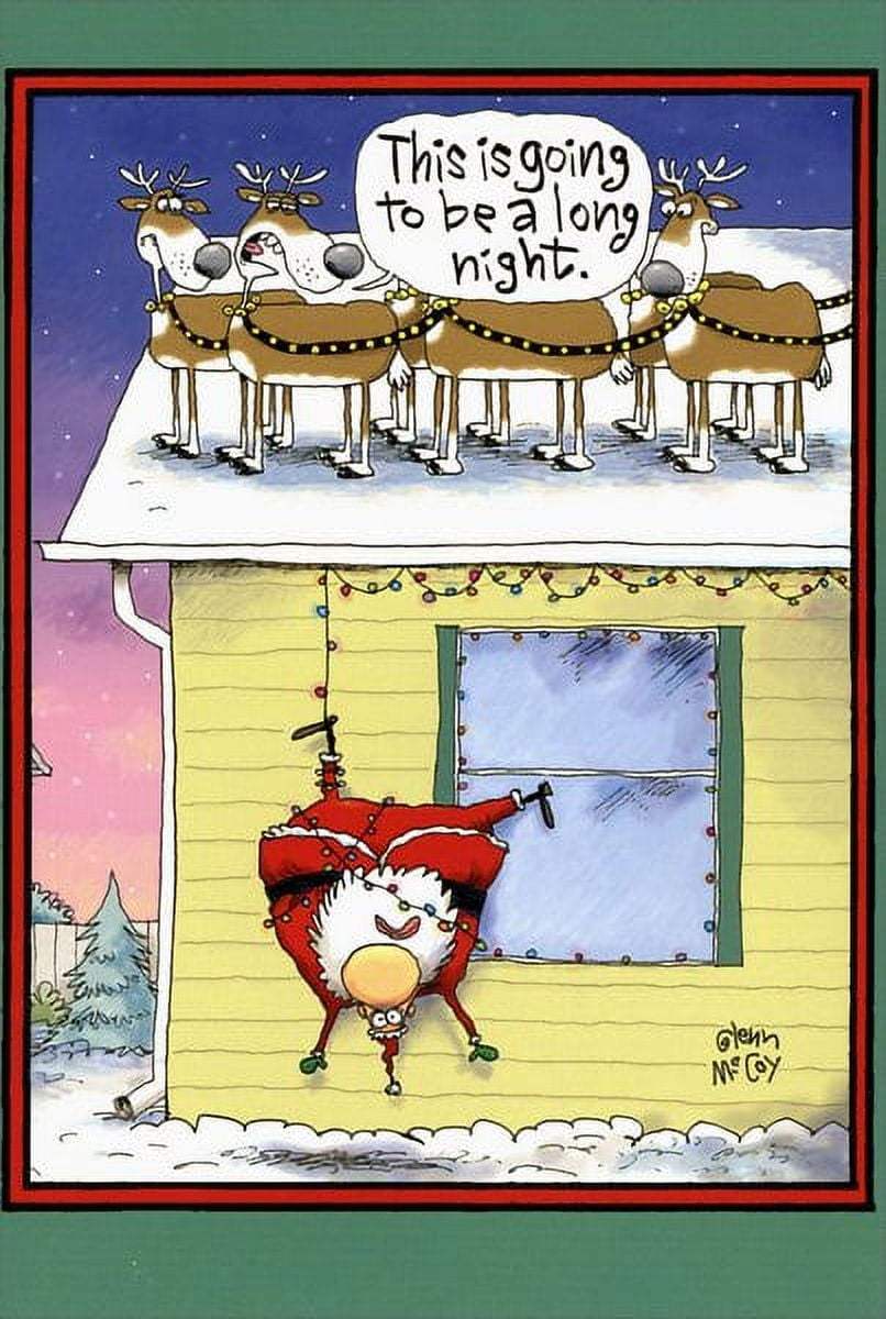 Nobleworks Long Night Funny / Humorous Christmas Card (1 card/1 envelope)