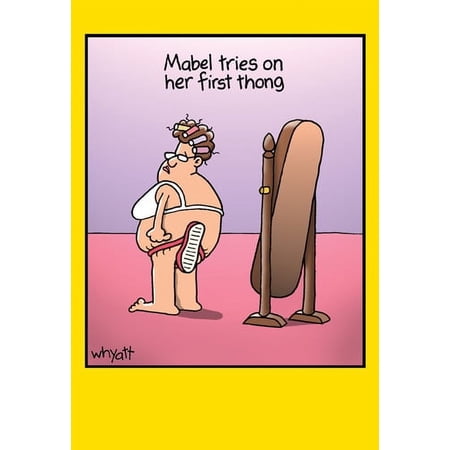 Nobleworks Mabel's First Thong Funny / Humorous Tim Whyatt Birthday Card