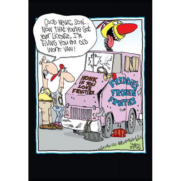 Nobleworks Old Work Van Funny / Humorous McCoy Bros Father's Day Card