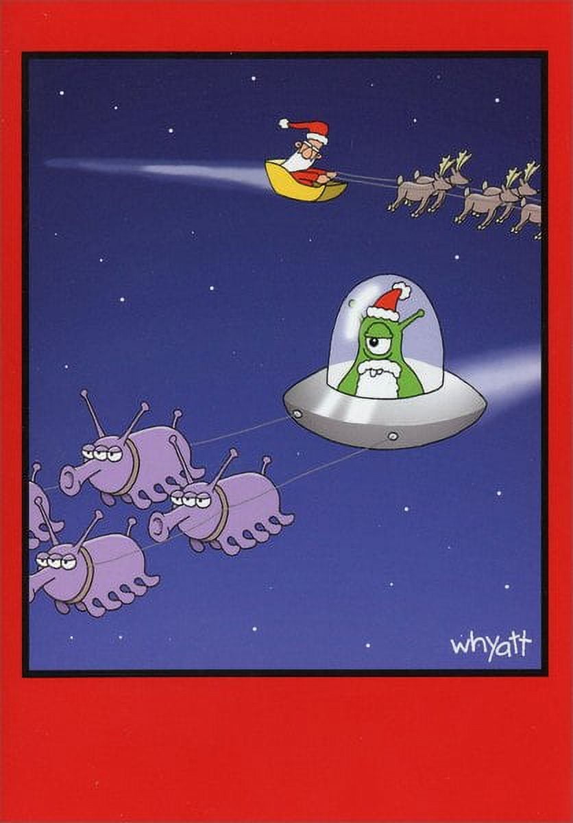 Nobleworks Out of This World Funny / Humorous Christmas Card (1 card/1 envelope)
