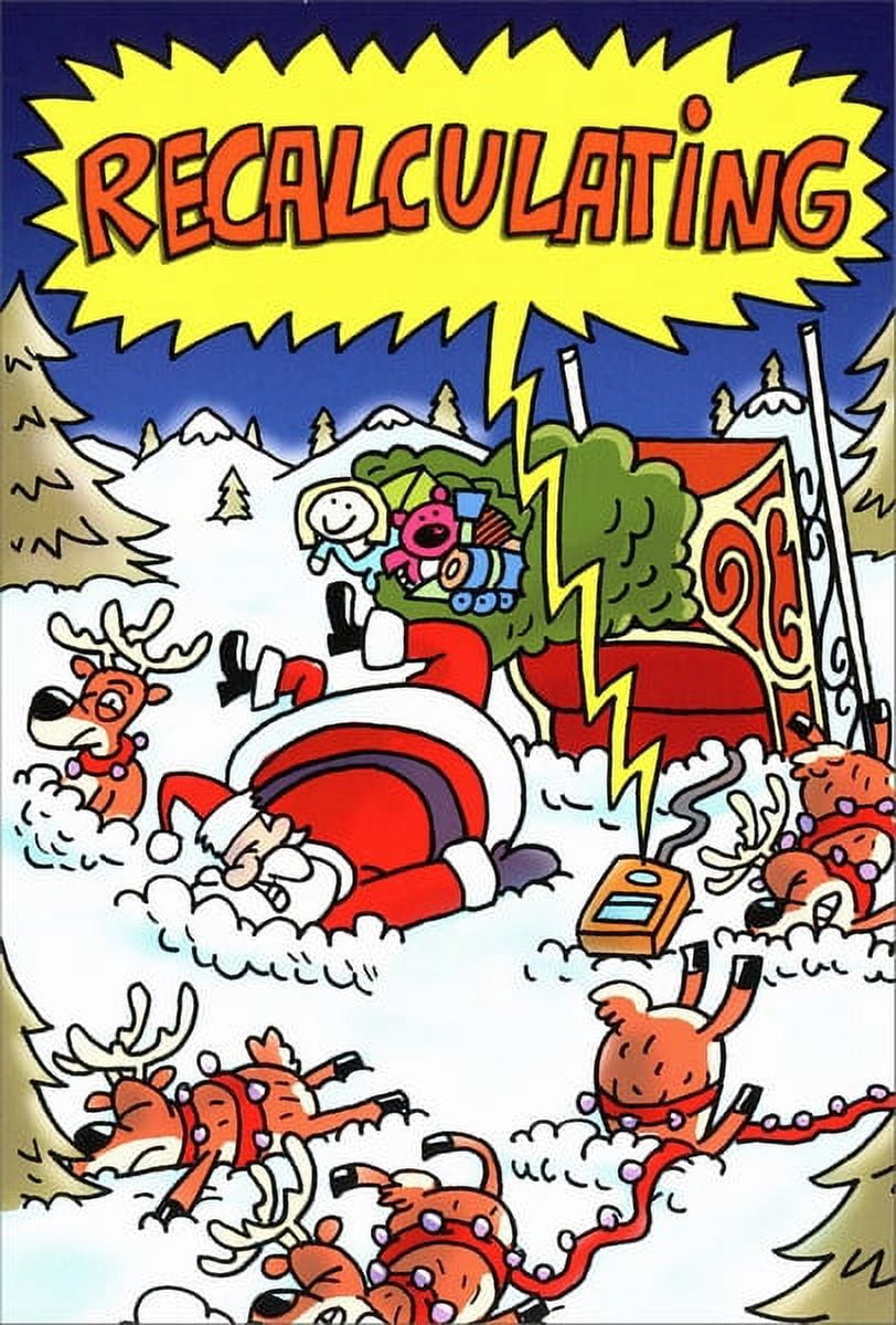 Nobleworks Recalculating Box of 12 Funny / Humorous Christmas Cards ...