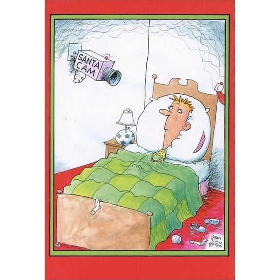 Nobleworks Santa Cam Funny / Humorous Christmas Card (1 card/1 envelope)