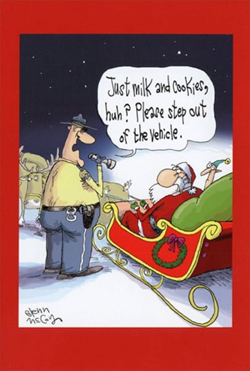 Nobleworks Santa Just Milk and Cookies Glen McCoy Humorous / Funny