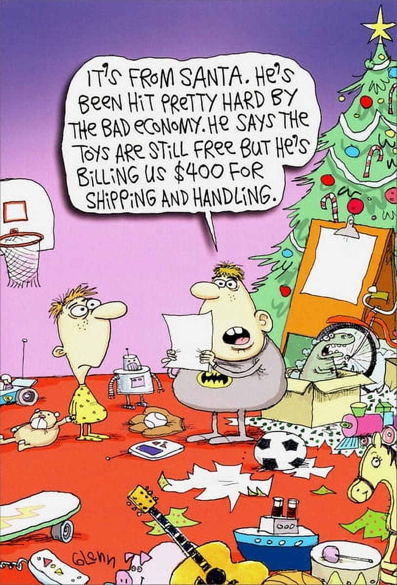 Nobleworks Shipping & Handling Box of 12 Funny / Humorous Christmas ...