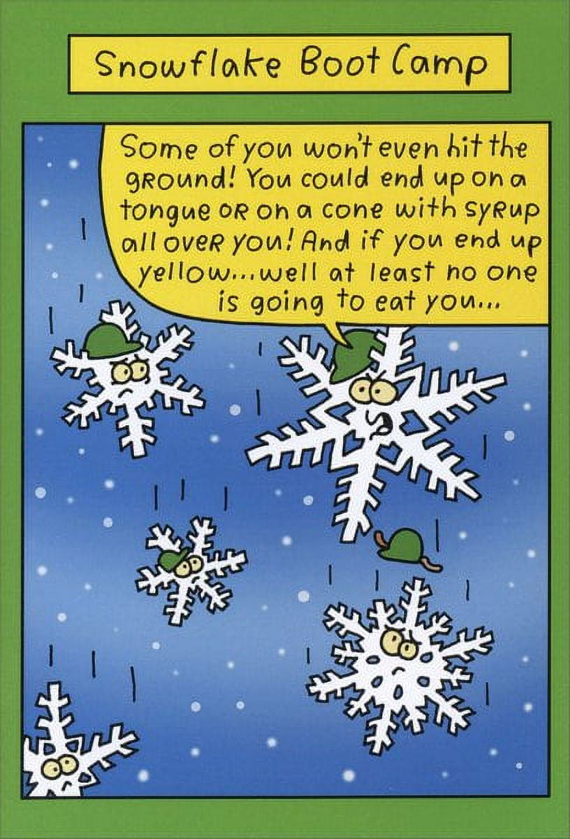 Nobleworks Snowflake Boot Camp Funny / Humorous Christmas Card (1 card ...