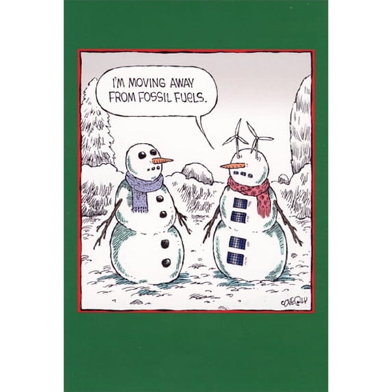 Nobleworks Snowman Fossil Fuels Funny / Humorous Christmas Card (1 card ...