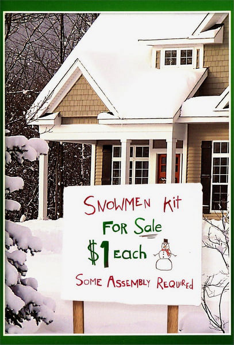 Nobleworks Snowman Kit Funny / Humorous Christmas Card (1 card/1 ...