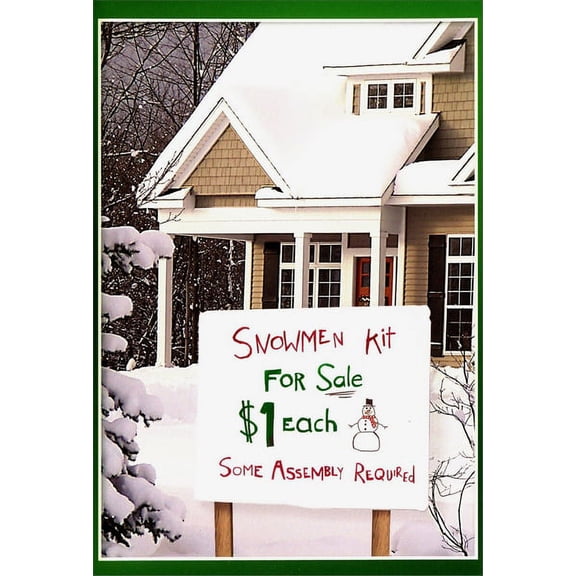 Nobleworks Snowman Kit Funny / Humorous Christmas Card (1 card/1 envelope)