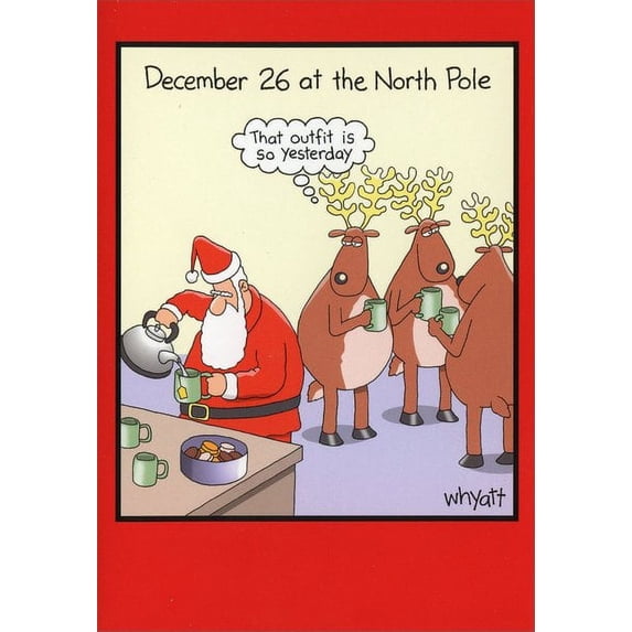 Nobleworks So Yesterday Funny / Humorous Christmas Card (1 card/1 ...