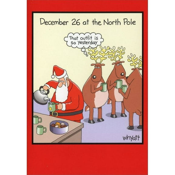 Nobleworks So Yesterday Funny / Humorous Christmas Card (1 card/1 envelope)