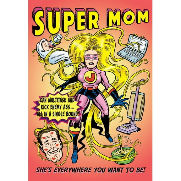 Nobleworks Super Mom Funny / Humorous Dan Collins Mother's Day Card