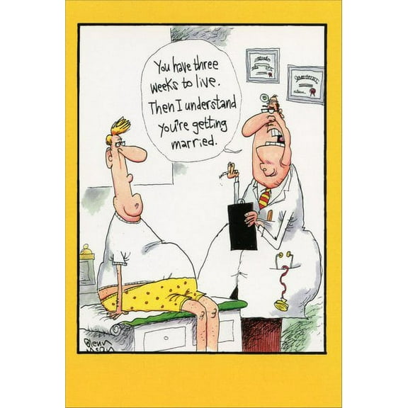 Nobleworks Three Weeks To Live Wedding / Marriage Engagement Congratulations Card