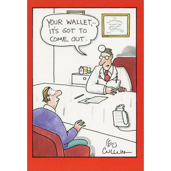 Nobleworks Wallet Has To Come Out Funny / Humorous Leo Cullum Get Well Card