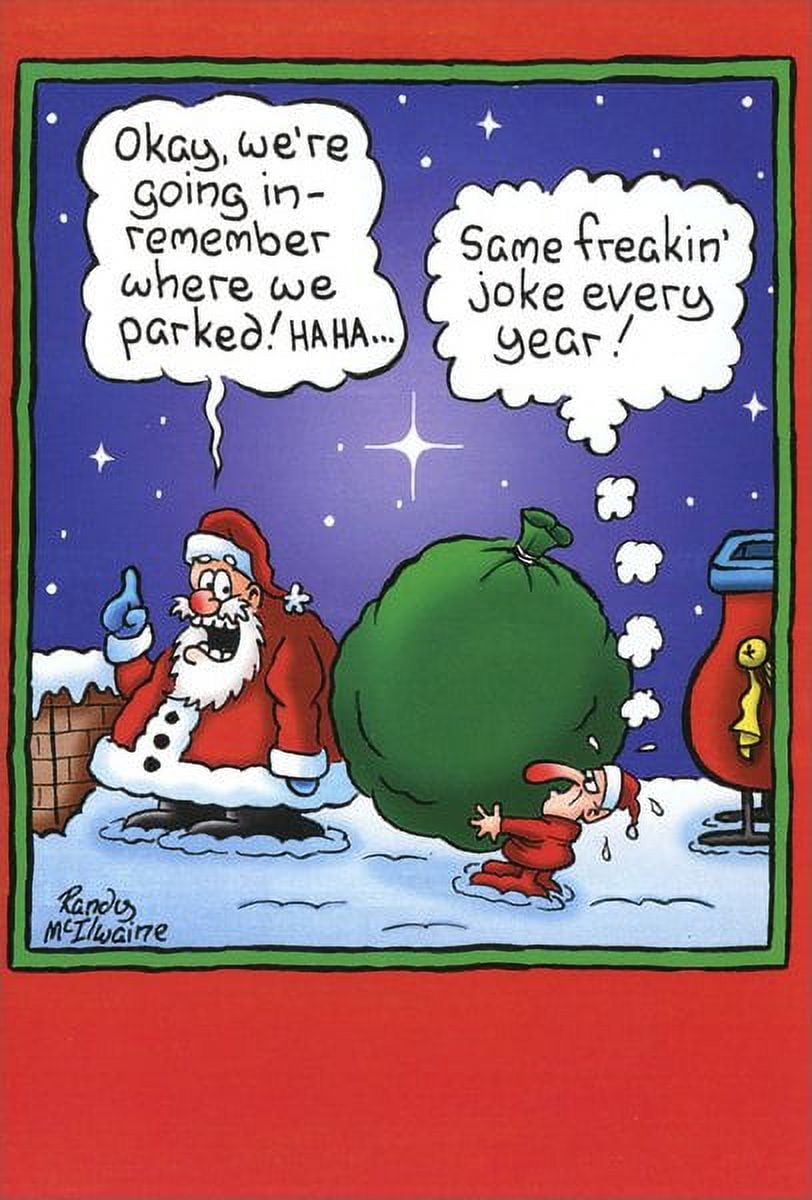 Nobleworks Where We Parked Box of 12 Funny / Humorous Christmas Cards ...