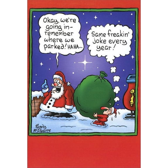 Nobleworks Where We Parked Box of 12 Funny / Humorous Christmas Cards ...