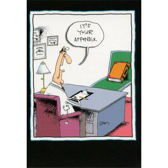 Nobleworks Your Appendix Funny / Humorous McCoy Bros Get Well Card
